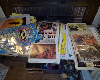 Vintage movie lobby cards and posters