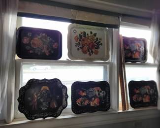 Vtg metal trays 
