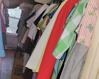 Great selection of 1960s and 1970s women's clothing some new with tags