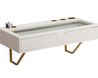 Alimorden Floating Shelf with Drawer, White