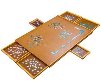 Jumbl Puzzle Board 27 x 35 Inch 6 Drawers