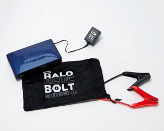 HALO Bolt ACDC Jump Starter, Portable Charger And AC Outlet, Gold, Retail - $108.90