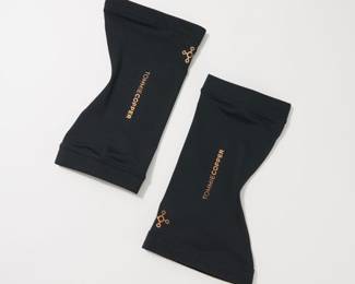 Tommie Copper Set of 2 Infrared Compression Knee Sleeves, Black, 3XL
