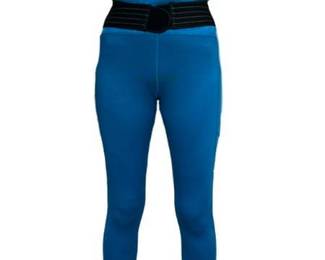 TOMMIE COPPER Women s Adjustable Strap Back Support Pro 19 Leggings Teal L