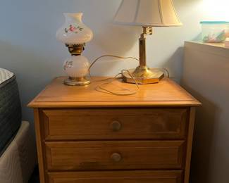 Nightstand and table lamps