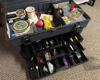 Fishing tackle box filled with goodies!