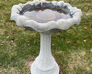 Cement birdbath