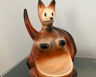 Vintage ceramic boxing kangaroo