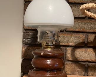 Lamplight Farms oil lamps (only one is photographed)