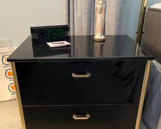 Black/gold nightstand