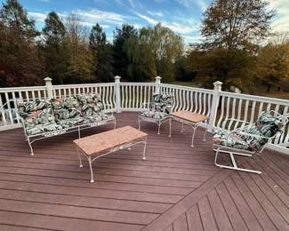 Outdoor living room set wrought iron