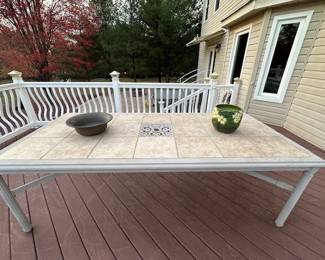 Outdoor dining table