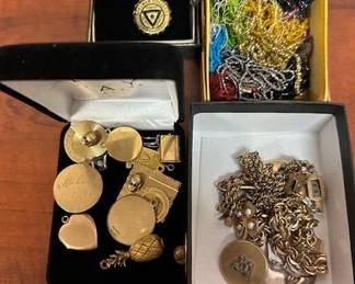 more gold coins and jewelry and costume jewelry too