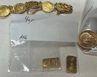 more gold coins, jewelry and bars
