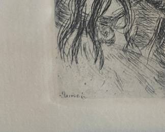 Renoir etching - one of two