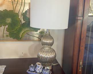 Mercury glass clock - one of two