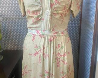 Vintage dress form with dress in progress! 