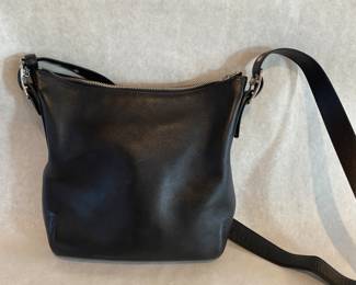 Coach black leather crossbody bag