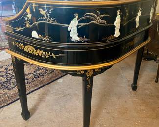 Asian lacquered desk w/chair