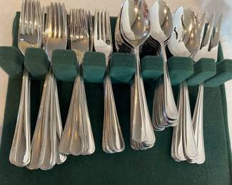 Heckles stainless flatware set - double set