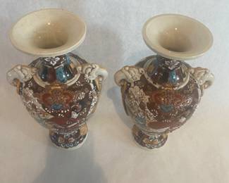 Pair Satsuma vases
