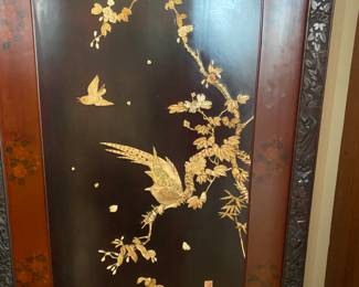 Antique folding screen