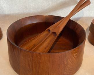 Dansk Quistgaard Salad bowl set - large bowl, 10 small bowls, servers