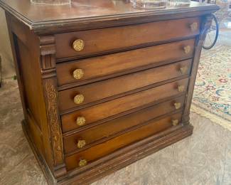Antique spool cabinet