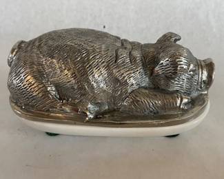 Pig butter dish