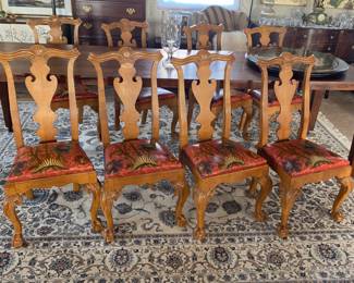 Set of 8 Chippendale style dining chairs by Century Furniture 