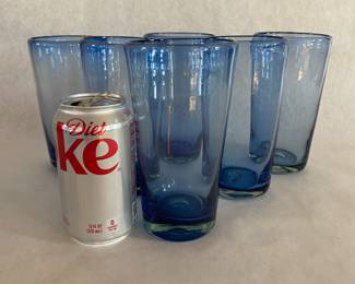 Cobalt handblown glasses