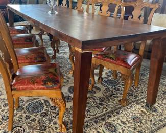 Bench crafted modern table - 10 feet long! Great for dining, office, crafts, etc.