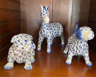 Blue & white figurines