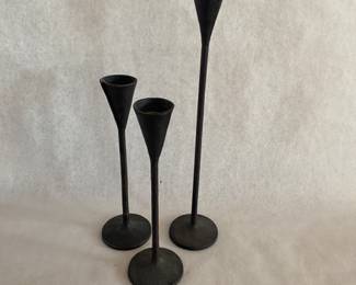 Modern iron candlesticks