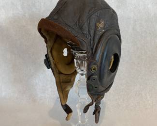 WWII US Air Force leather flight helmet