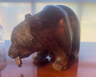 Carved wood bear