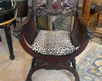 Antique throne chair