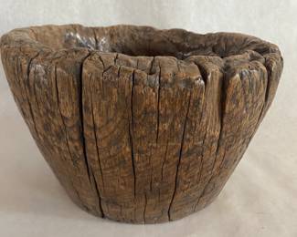 Primitive wood bowl