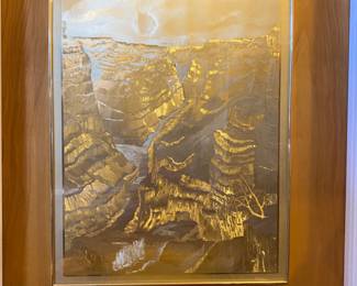 Embossed gold picture