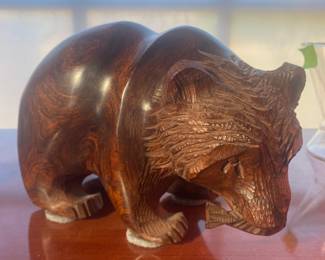 Carved wood bear