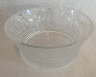 Lalique crystal "Jungle" bowl