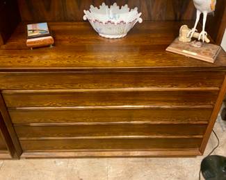 Vintage Rosewood 4pc wall unit with desk & drawers