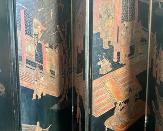 Large 8 panel folding screen - continuous scene