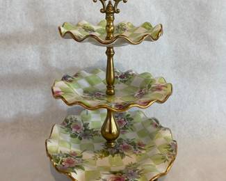 MacKenzie Childs three tier stand