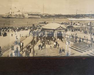 Antique panoramic framed photograph