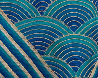 Embroidered silk kimono