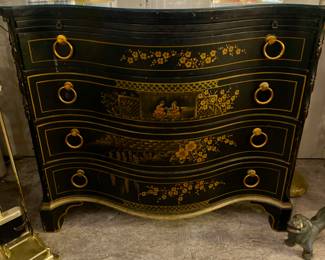 Chinoiserie serpentine chest