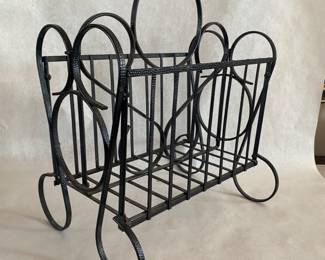 Vintage iron magazine stand