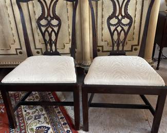Antique Chippendale style chairs
