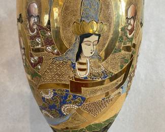 LARGE Satsuma vase on stand